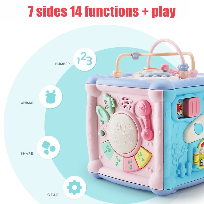 Multifunzione Scatola Del Gioco Giocattolo con Il Telefono di Musica Del Tamburo Luce per I Bambini Del bambino Educativi BM88