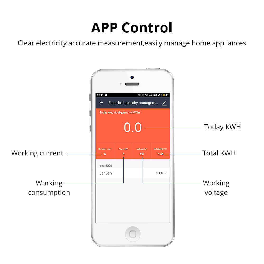 Zemismart WiFi Digital Electric Energy Meter Tuya Smart Life APP Control Smart Home Timer Remote Control