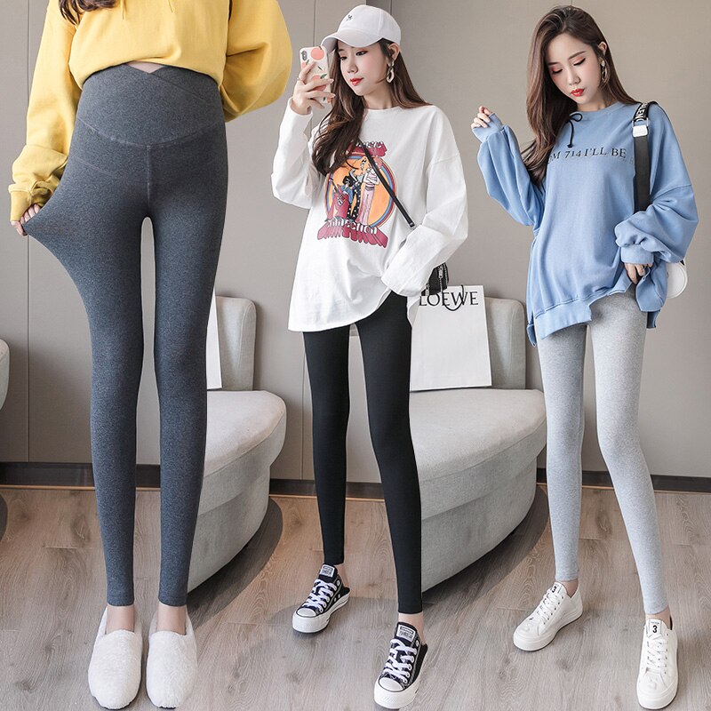 Leggings i forårsren bomuld til gravide kvinder