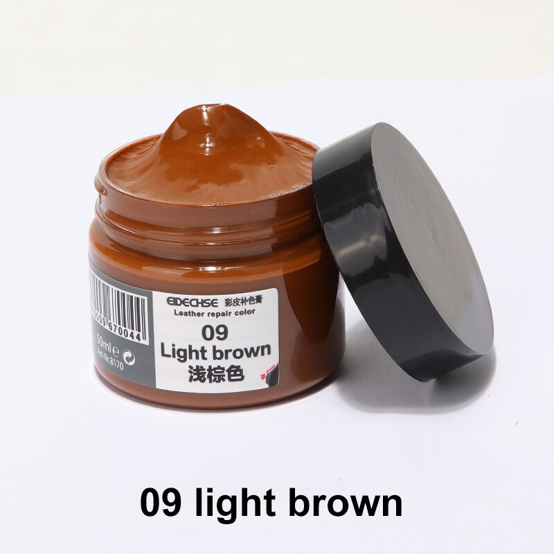 Kit de réparation du cuir, pâte de couleur complémentaire, trous de chaussures, fissures, rayures, vernis, soins de peinture: 08