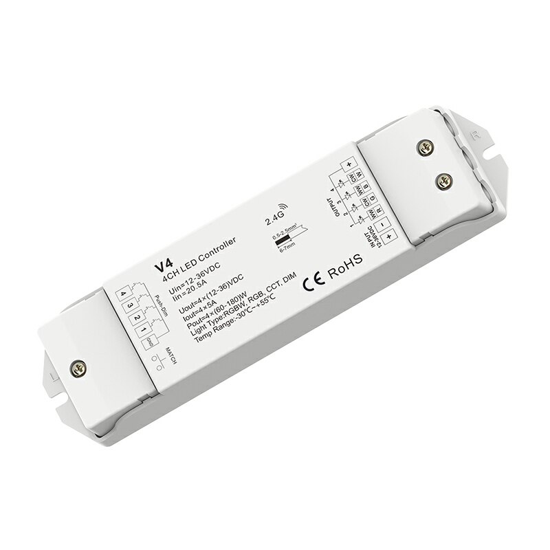 Led RGB rgbw Strip controller 2.4G RT4 Draadloze Afstandsbediening met V4 4CH * 5A Draadloze Ontvanger 12 V Led strip rgb rgbw controller