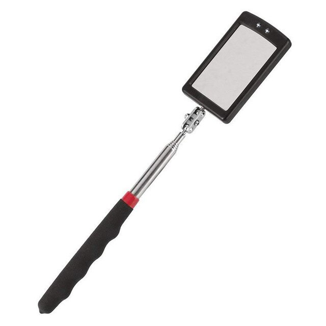 Miroir d'inspection de fond de véhicule, miroir d'inspection à paroi intérieure antidérapante, double rotule, outil de détection de réparation de voiture rotatif à 360 degrés: Default Title