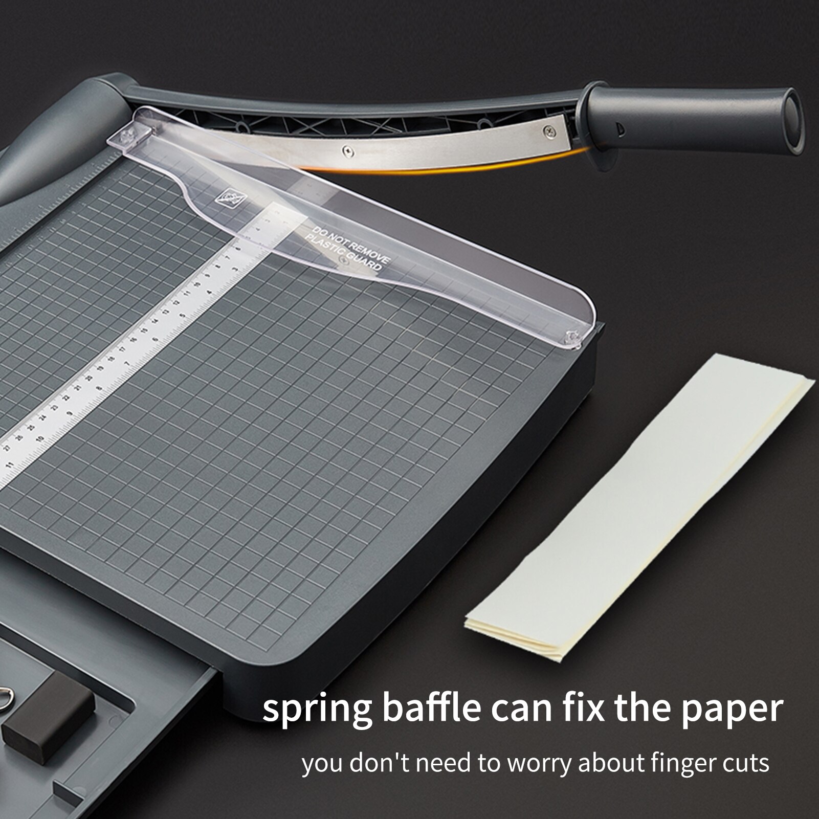 Coupe-papier à Double usage en centimètres et pouces, tiroir de rangement sûr, longueur de coupe de 12 pouces, capacité de 16 feuilles pour le bureau