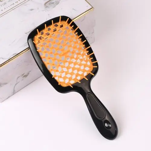 Detangling Brush Massage Combs Hollow Out Wet Curly Hair Brushes Tail Comb Set Edge Hair Brush Curly Hair Brush для волосся: Pale Pinkish Grey