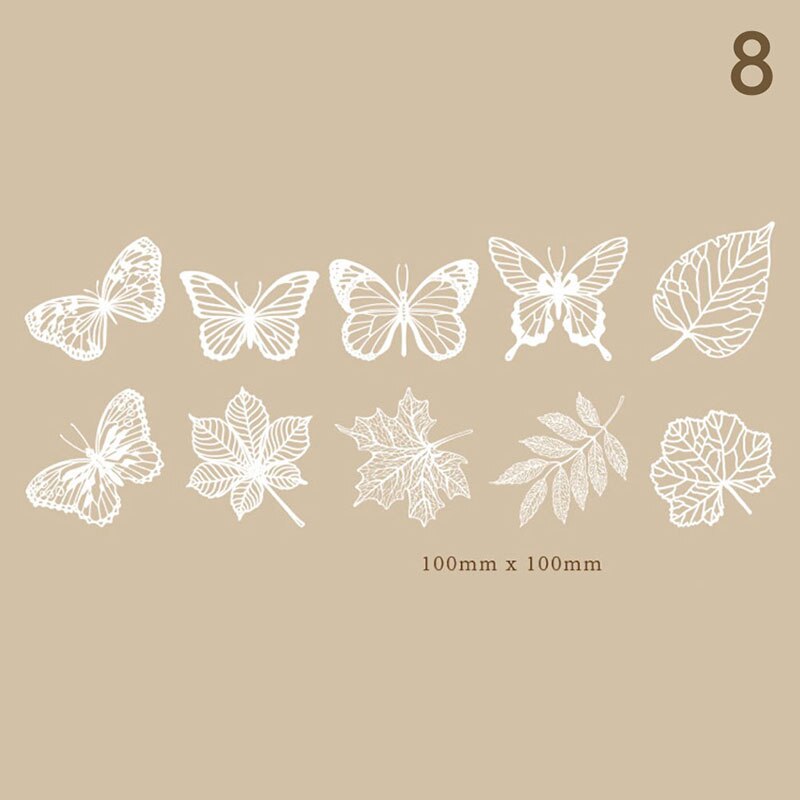 Leaf Plants Circle Lace Material Paper Journal Planner Decorative Scrapbooking