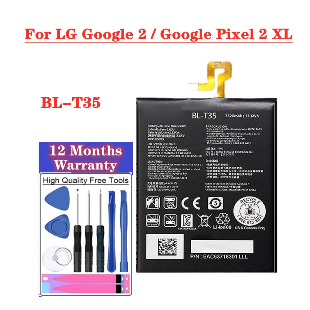 Battery For LG V10 V20 V30 V40 V50 G7 ThinQ G3 G4 G5 K7 K8 K10 K20 Plus Leon Tribute 2 5 Optimus LTE 3 L7 2 F3 F5 Google 2: BL-T35