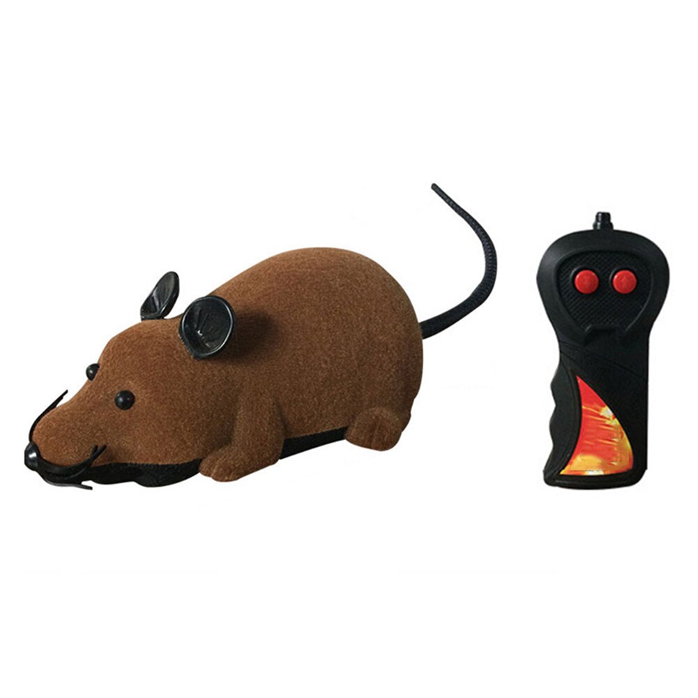 Muis Knuffel Afstandsbediening Muis Speelgoed Kattenspeelgoed Levensecht Comfortabel Pluche Rattenspeelgoed Nep Rat Muis Speelgoed (Lichtgrijs