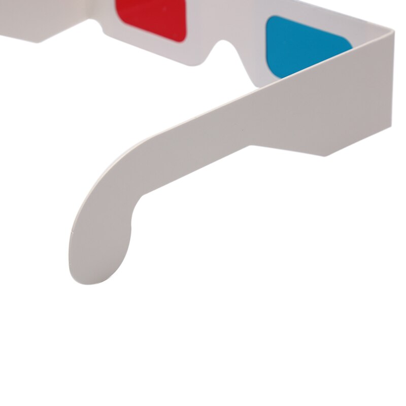 10 pièces/100 paires universel papier anaglyphe 3D lunettes papier 3D lunettes vue anaglyphe rouge Cyan rouge/bleu lunettes 3D pour film
