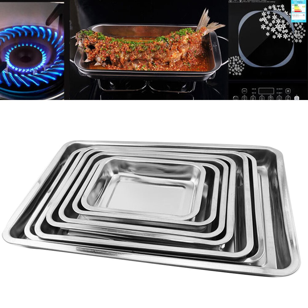 Homikit Bakplaat, 2 stuks, roestvrij staal, mini-ovenplaat, taartplaat Homikit Bakplaat, 2 stuks, roestvrij staal, mini-ovenplaat, taartplaat