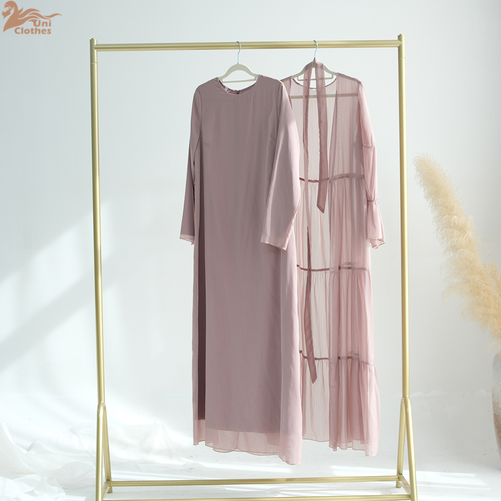 Muslimi-setti naisille ramadan arabialainen muslimi vaatimaton mekko dubai hijab abaya islamilainen juhla-asu kalkkunaviitta