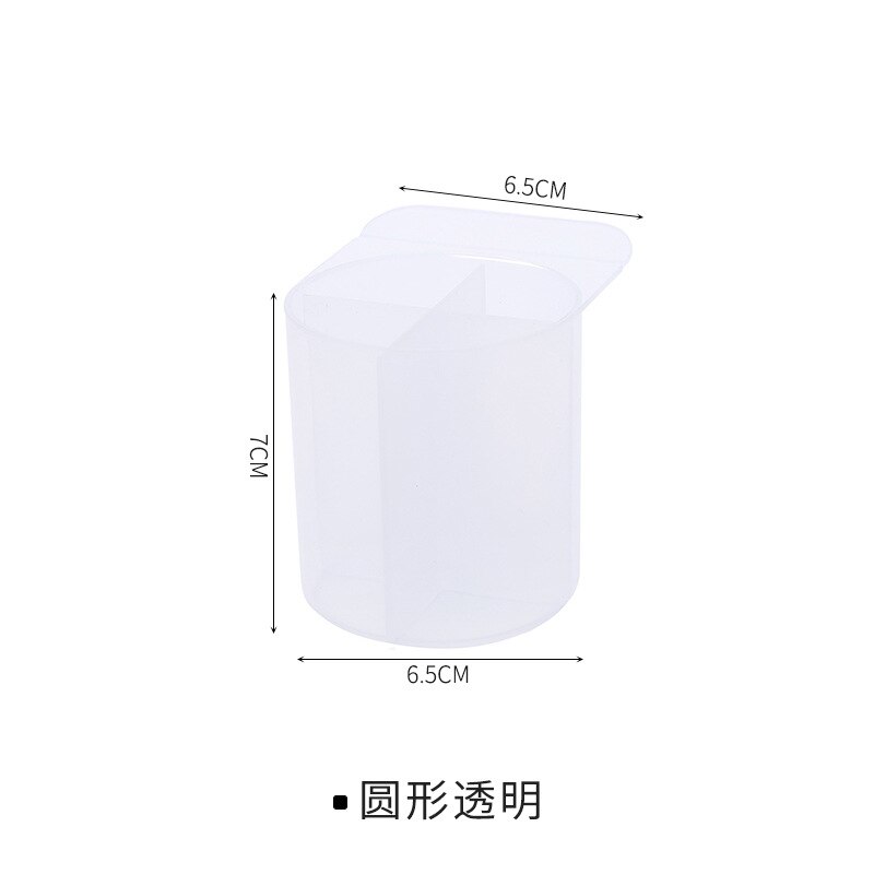 Stick On Desktop Stationery Pencil Holder Pen Case Adhesive Desktop Organizer Container Pen Storage Holder for Office Decor: transparent 06