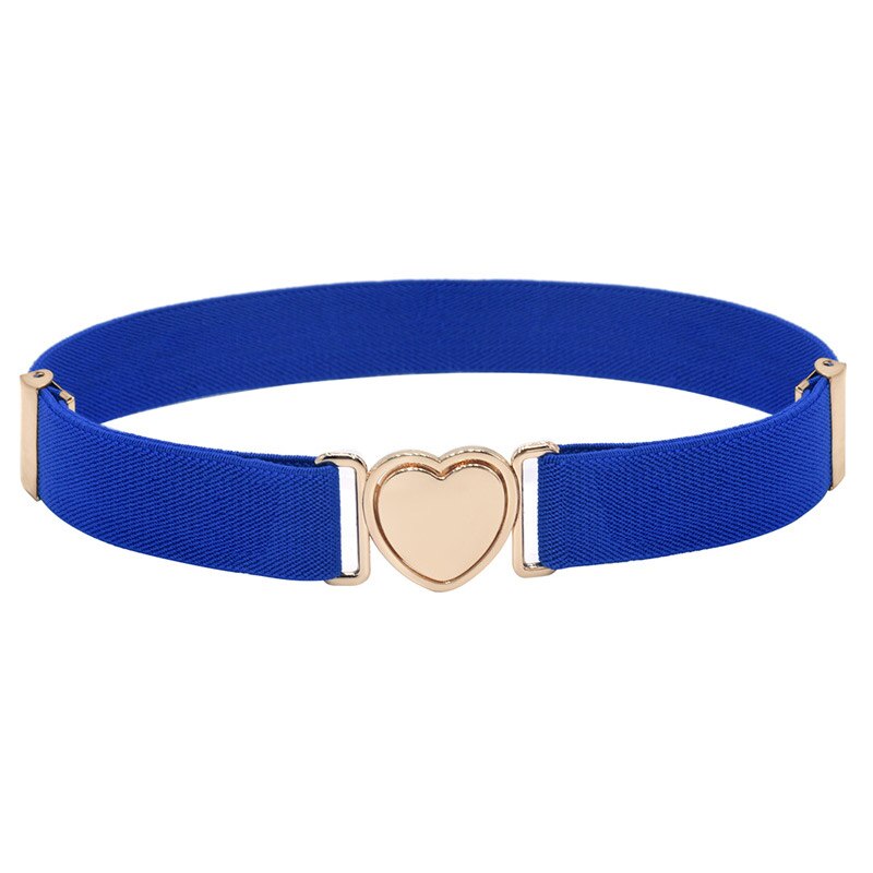 Style Heart Shape Buckle Stretch Belts Children Girls Multicolor Adjustable Elastic Waist Belts with for Dress Pants: 09