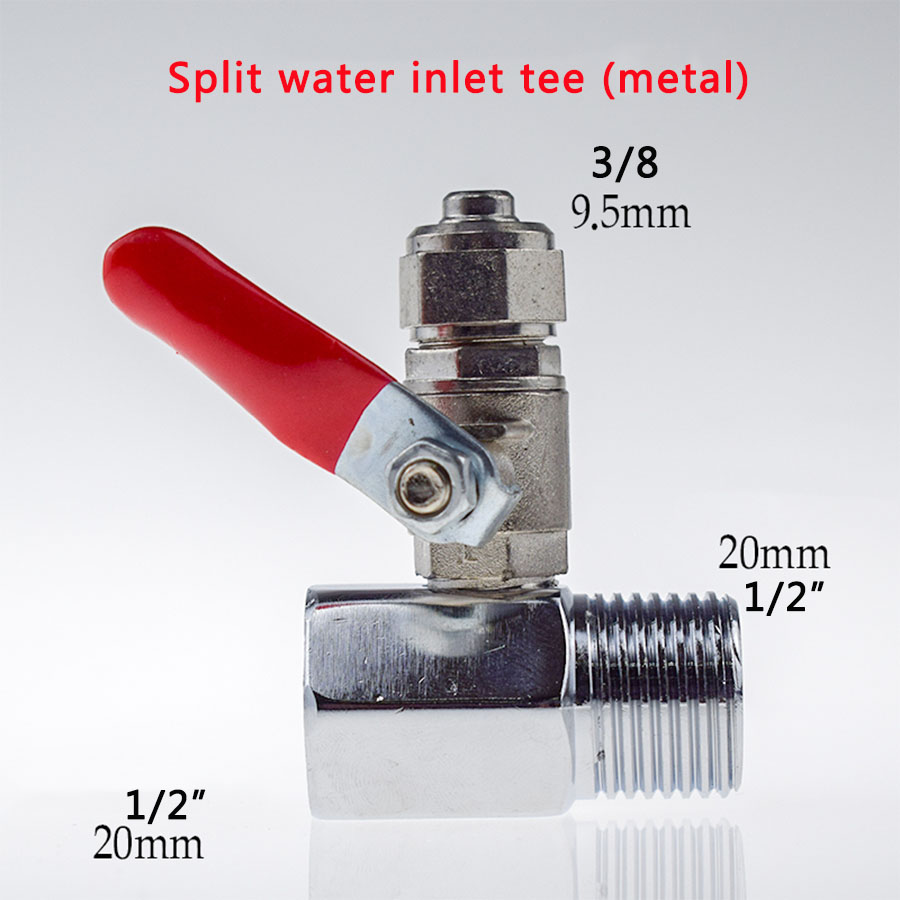 1/4'' 1/2'' Stecker 1/4 3/8 Rohr Wasser Adapter RO Feed Ball Ventil Wasserhahn Wasser Filter Umkehrosmose System für Wasserfilter Wasserhahn: tan