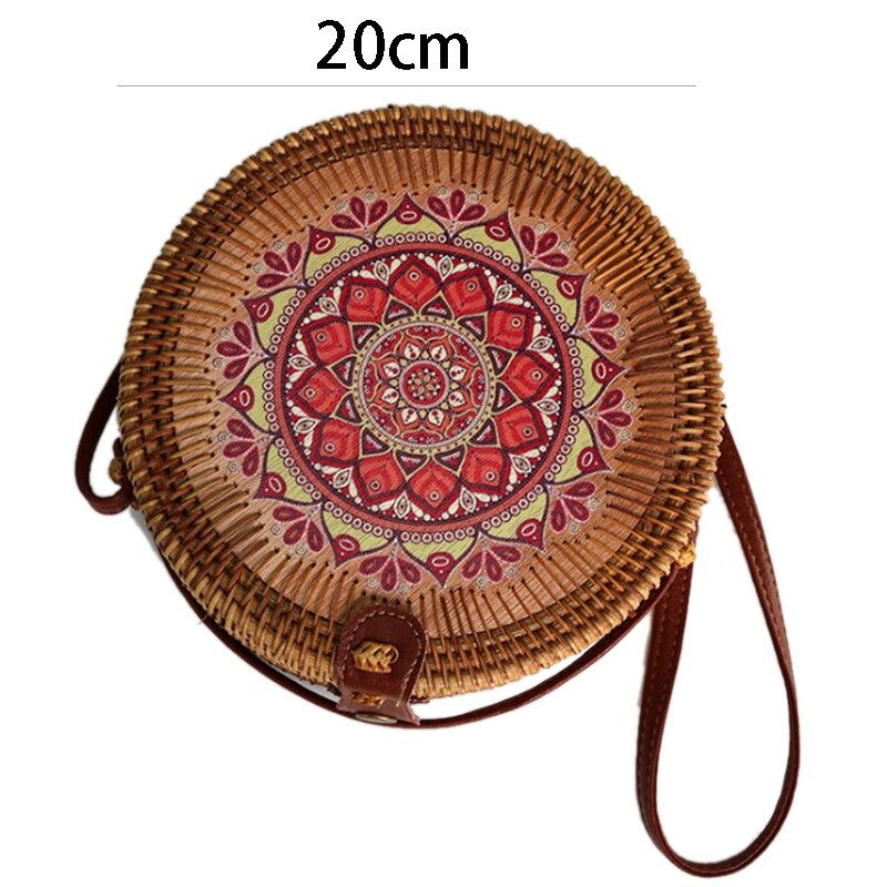 Auau-vrouw rotan gebreide tas stro tas schoudertas