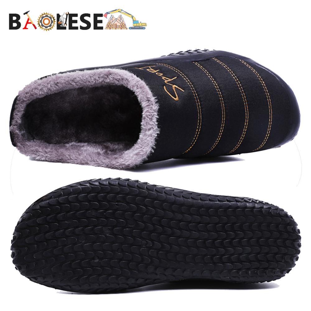 Pantofole BAOLESEM House scarpe invernali da uomo pantofole da uomo morbide scarpe in cotone pantofole da uomo antiscivolo calde in pile di alta qualità