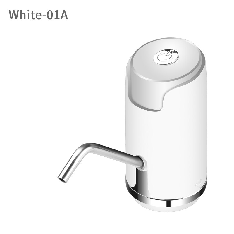 Kbxstart Electric Bottled Water Dispenser Pump Wireless USB Drinking Water Bottle Suction Mini Dispensador De Agua Fria Electric: White 01A