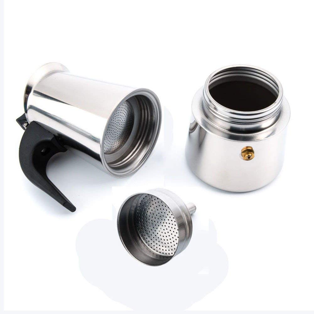 600ml Large Capacity Stainless steel 304 Moka Pot Coffee Maker Stovetop Espresso Maker Mixpresso Coffee 2-12cup