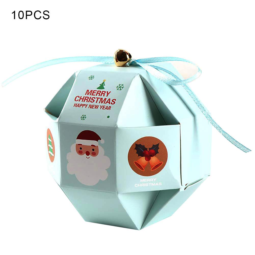 Christmas Candy Packaging Box Custom Christmas Box Custom Baking Small Sugar Box Snack Storage Tray: Blue