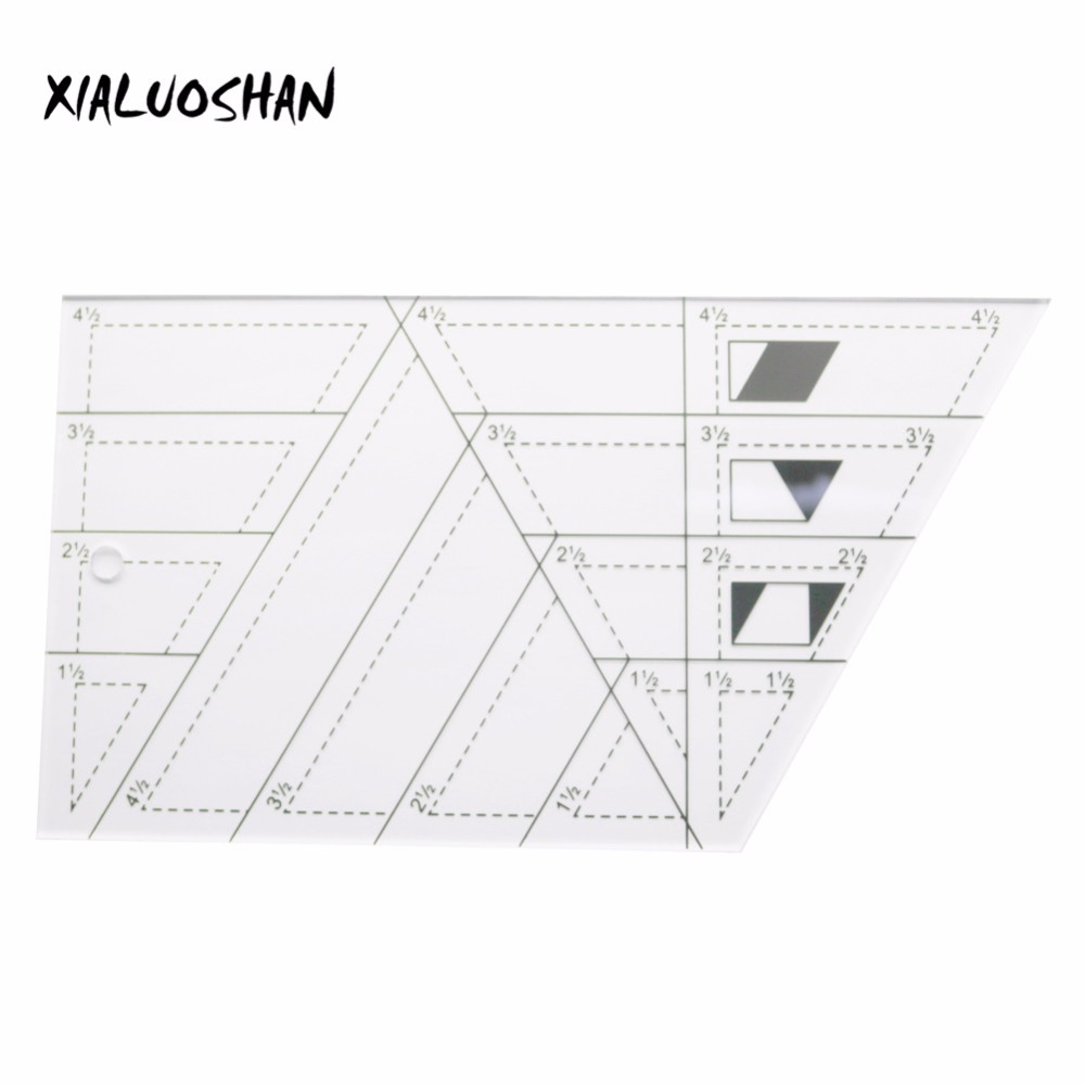 Drawing Ruler Tool Trapezoid Polygon Transparent Acrylic Sewing Patchwork Craft Scale Ruler Office School Supplies