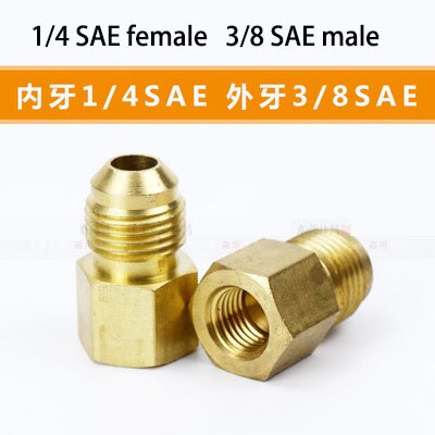 brass fitting adapter SAE1/4 Brass Pipe Hex Nipple Fitting Quick Coupler Adapter Male to Male Thread concentric reducer: black