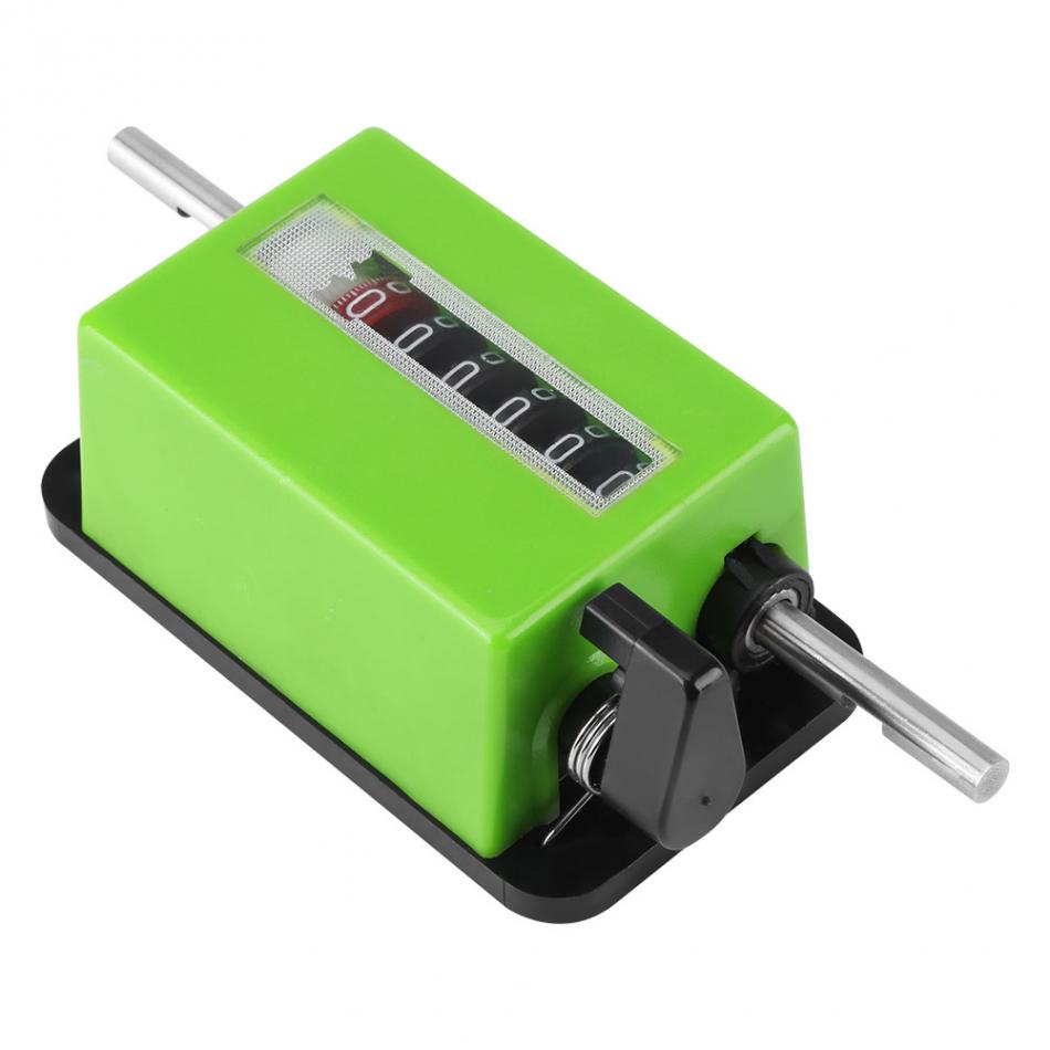 6 Ziffer Mechanische Länge Zähler Meter Zähler Rollenden Rad Grün 360 Runden/min Maschinen Meter Decoder Meter Zähler