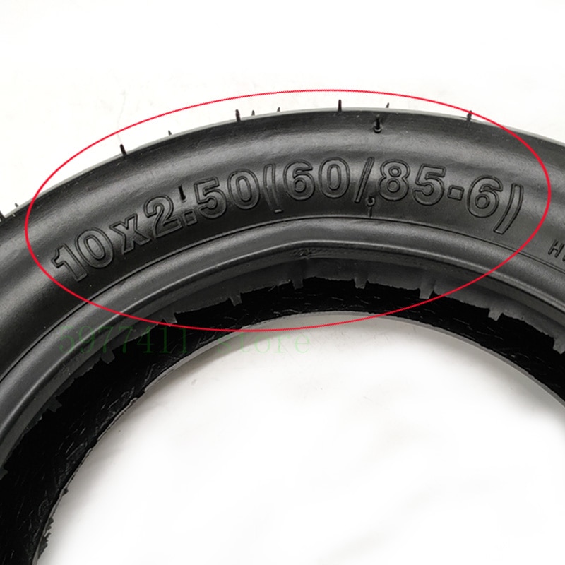 Pneu résistant à l'usure épaissi de 10x2.5 (60 / 85-6) Tubes intérieurs et 0uter pour Scooter électrique de 10 pouces