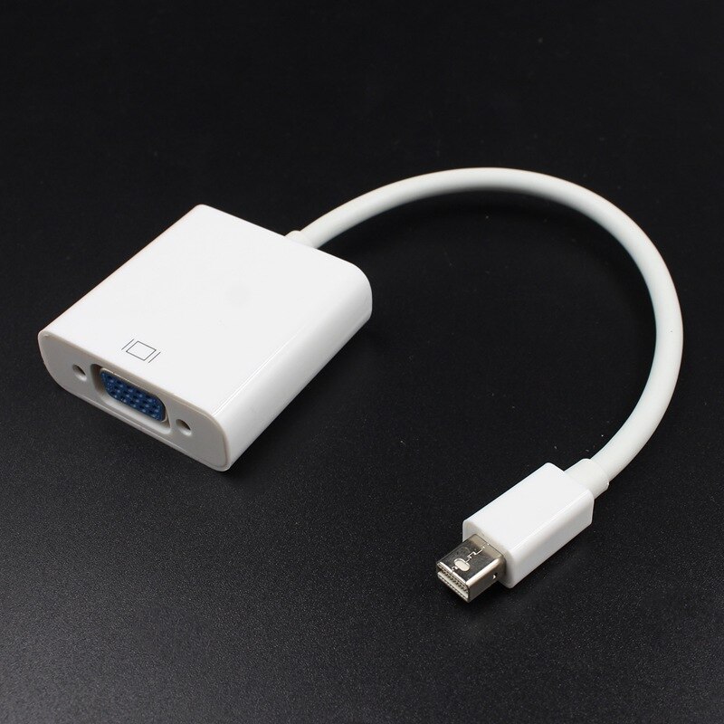 -For MacBook Air Pro iMac Mac Mini Thunderbolt Mini DisplayPort Display Port Mini DP To VGA Cable Adapter 1080P(white)