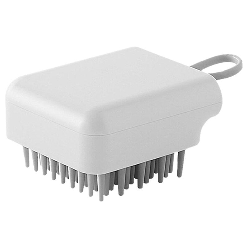1Pcs Siliconen Shampoo Kam Massage Borstel Shampoo Borstel Hoofdhuid Massage Borstel Hoofd Massager: white