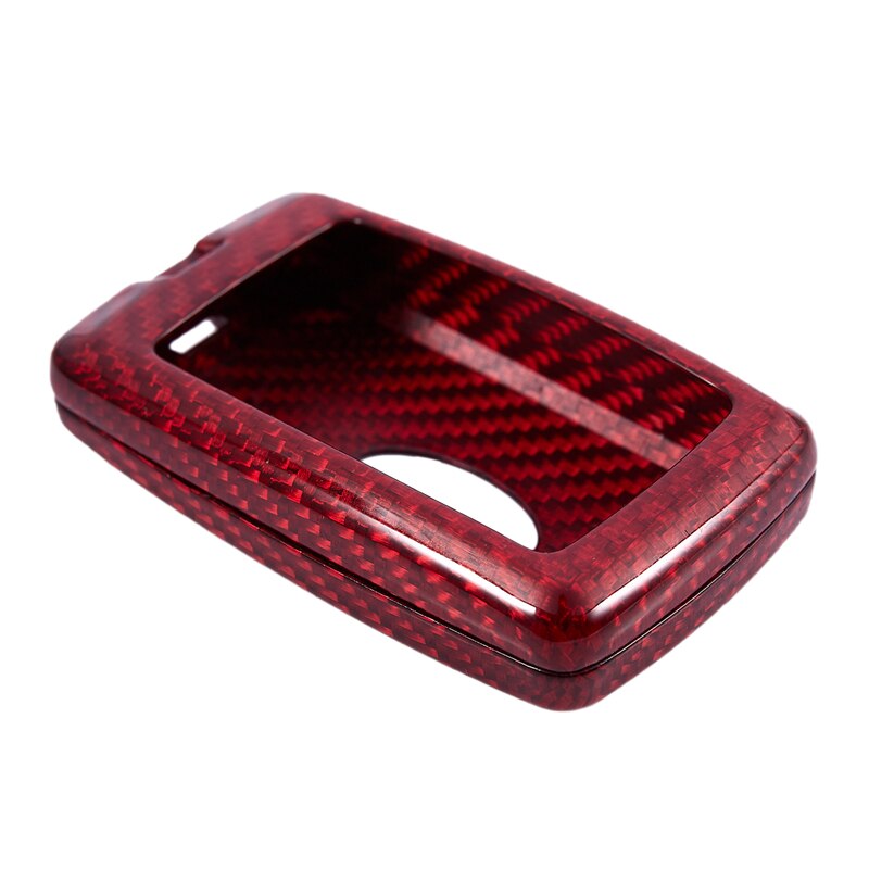 Premium Real Carbon Fiber Red Snap on Case Fit for LAND RANGE ROVER -19 Smart Key Fob Remote