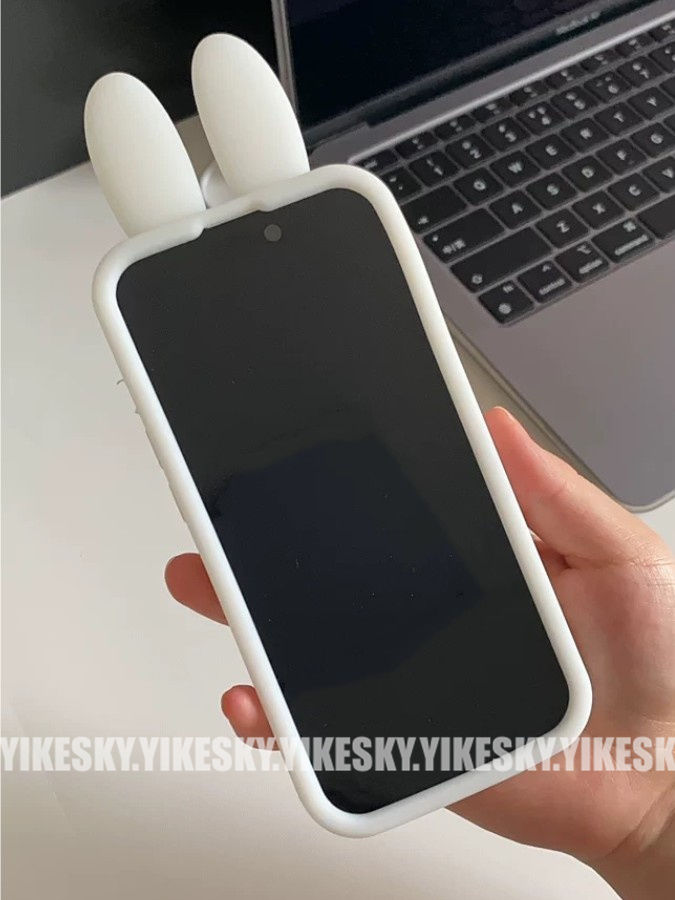 Kawaii Miffy Iphone 11/12/13/14/15/16ProMax coque de téléphone en Silicone mignon Anti-chute Simple tout-enveloppe coque souple jouet de noël