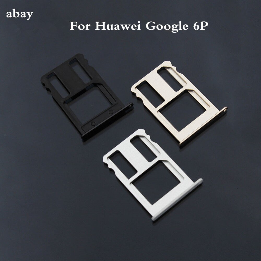 Zwart/Zilver/Goud Sim Tray Stand Voor Huawei Google Nexus 6 P SIM Kaarthouder Adapter Reparatie vervanging