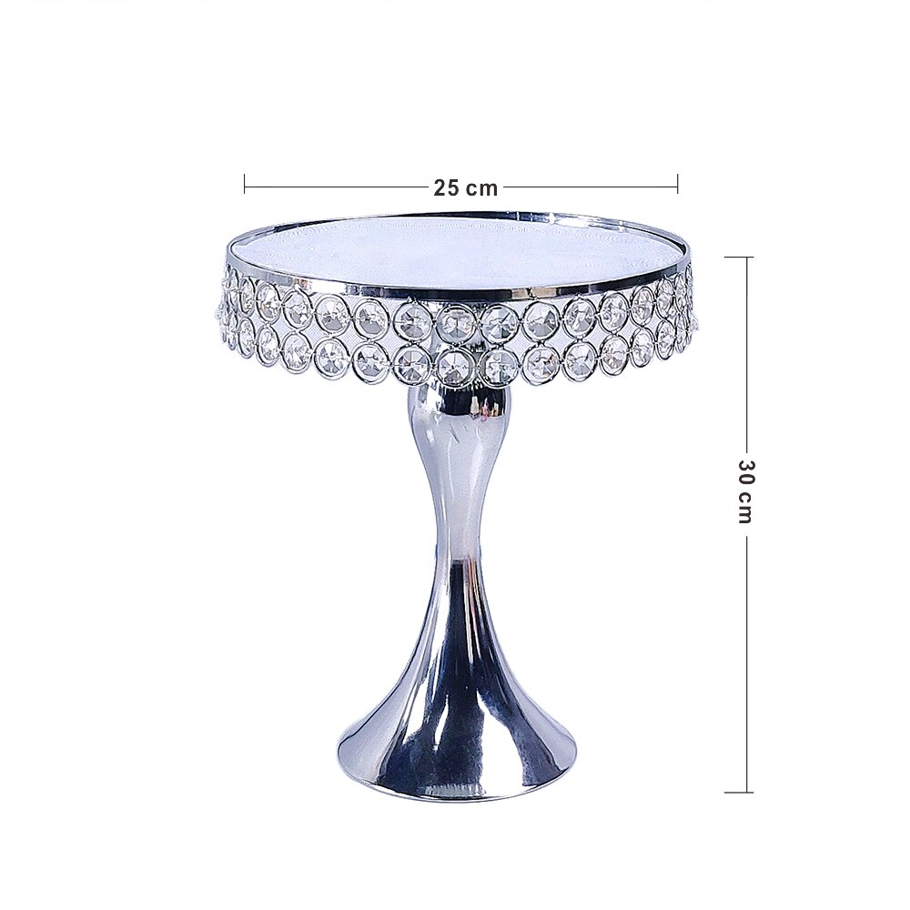 1pcs Gold and silver cupcake tray cake tools cake stand home decoration dessert table decorating party suppliers Wedding Display: 25cm silver