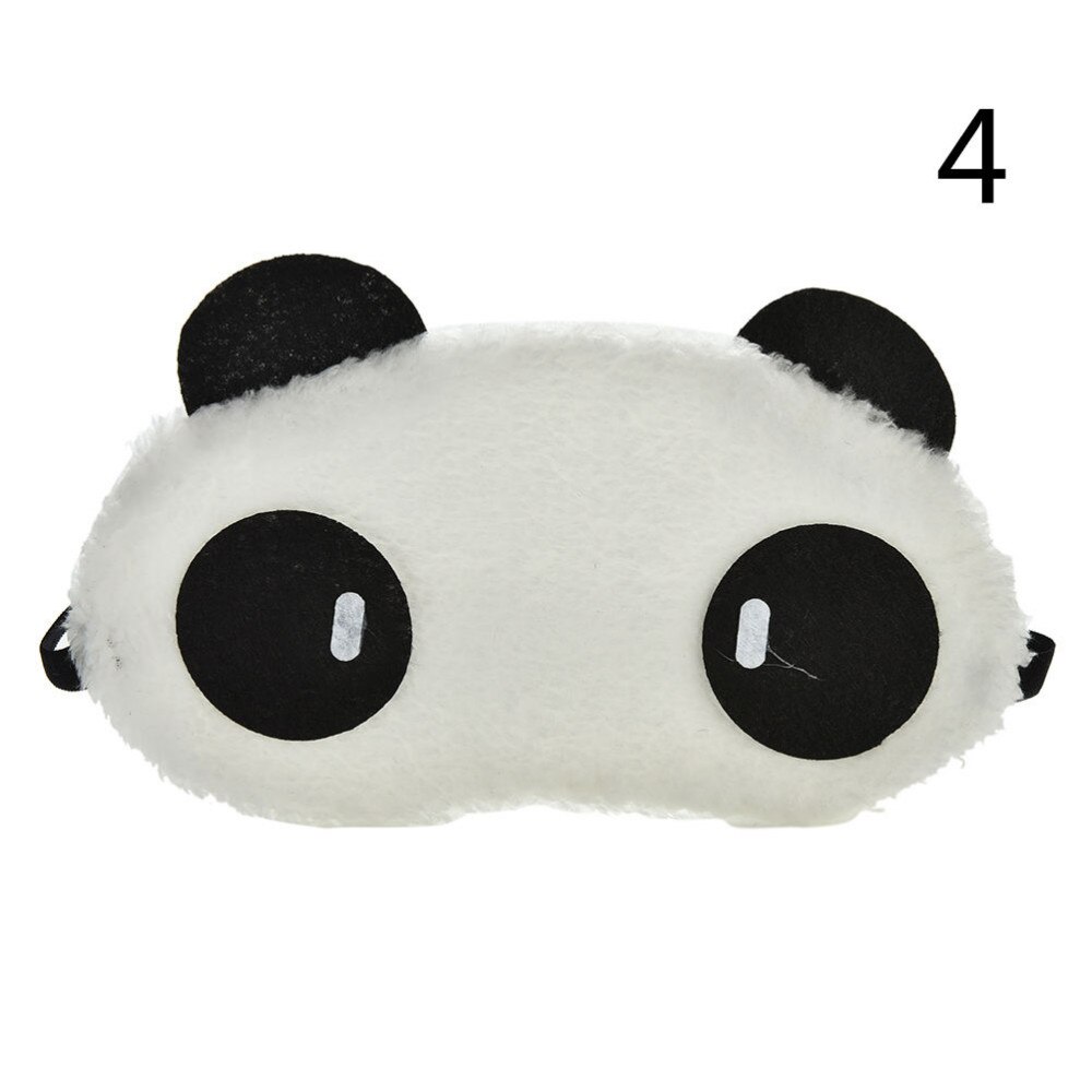 1 stk sød panda sovende øjenmaske lur øjenskygge tegneserie bind for øjnene søvn øjne dække sove rejse hvile plaster skygge: 4