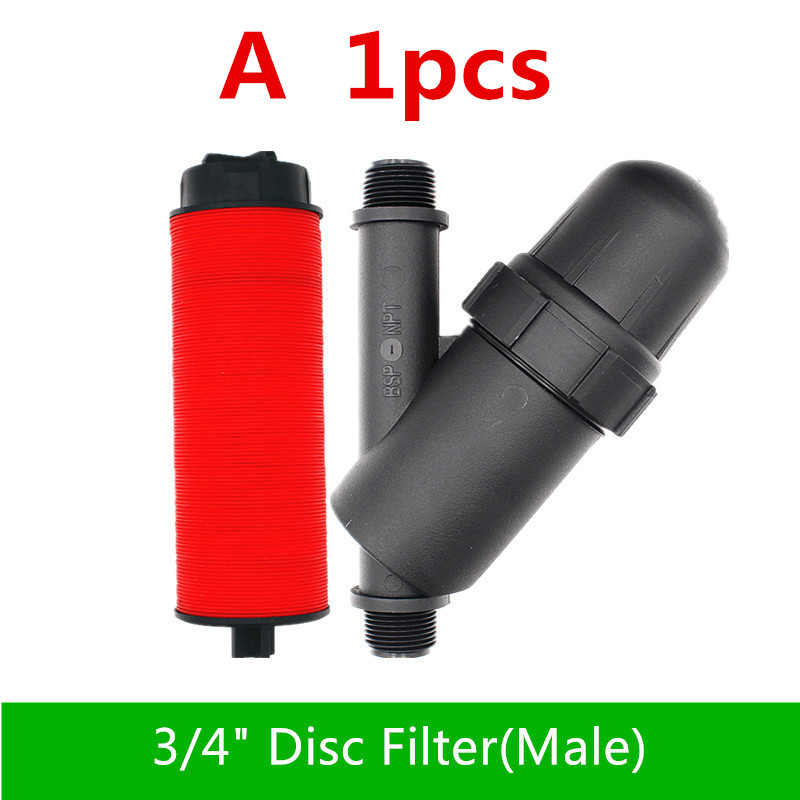 Filtro de disco de 3/4 "y 1", 120 malla para riego de jardín, filtro de red de Metal, pulverizador de pantalla, herramientas de riego por goteo para jardinería: Marrón