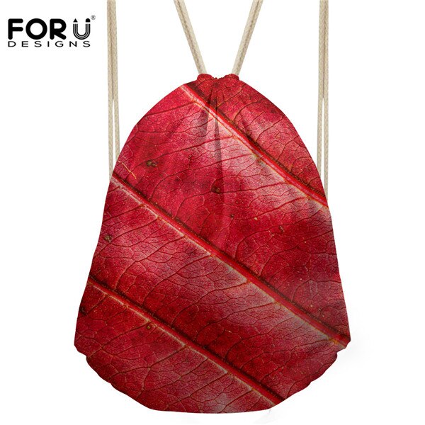 Forudesigns trekkoordtas voor dames, s 3d bladeren bedrukt, dagrugzak voor dames, kleine reistas voor kinderen, inpaktassen, mochila deporte: Cc4102 z 3