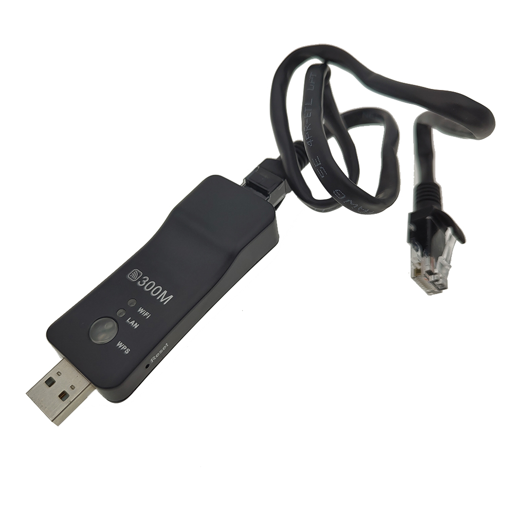 Usb sem fio universal 300mbps para smart tv wifi repetidor adaptador repetidor de rede ethernet para samsung sony lg tv