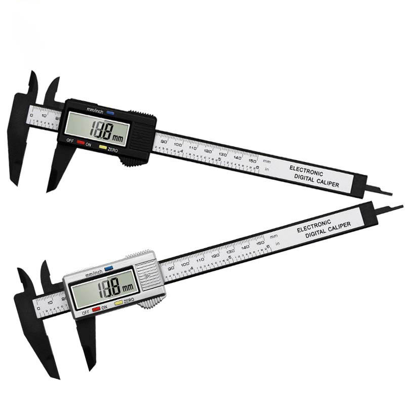 150mm 0.1mm Electronic Digital Caliper Carbon Fiber Dial Vernier Caliper Gauge Micrometer Ruler Caliper Digital Carpenter Tools
