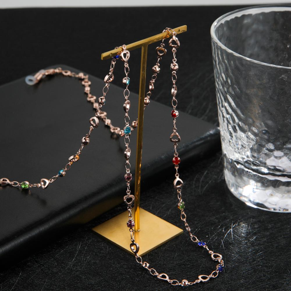 Skyrim Boho Women Colourful Beaded Glasses Chains Holder Metal Eyeglasses Cord Neck Strap Rope Lanyard for Sunglasses
