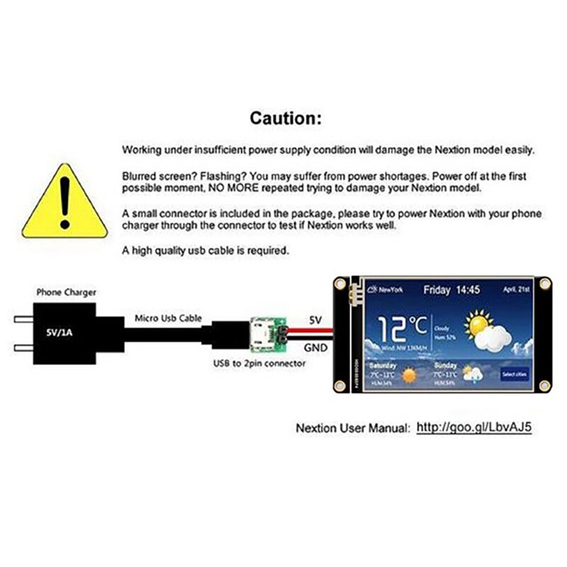 Nextion NX3224K024 Verbeterde Versie 2.4 Inch Human-Machine Interface Hmi Engels Versie Kernel Lcd Module Display