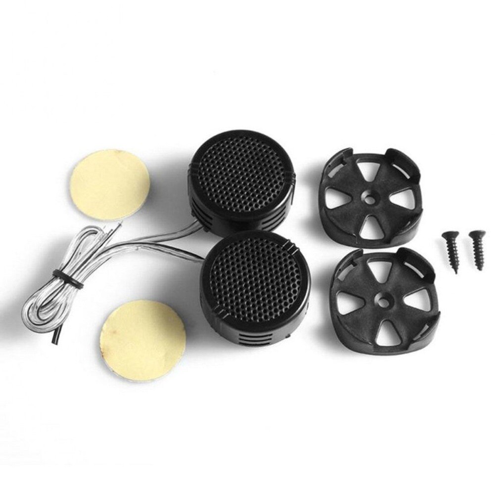 2 uds coche 500w potencia incorporada resistente y Durable cruces de altavoces Tweeter de cúpula de tamaño compacto