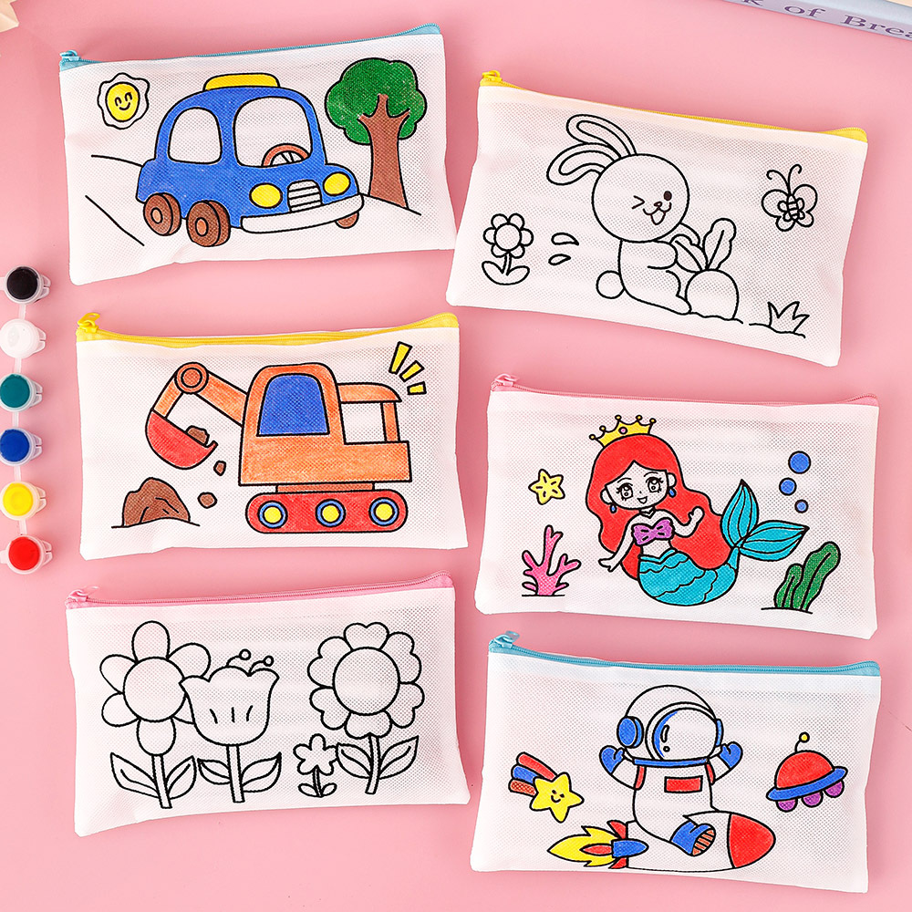 6 stk. tegneseriemaleri, graffiti, penalhus, gør-det-selv kunstlegetøj til børn, fødselsdagsfestgaver, pinata-fyld, tilbage-til-skolen-præmier