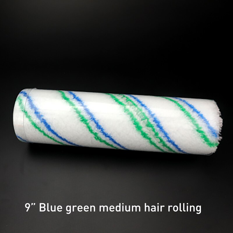 ZHUI TU Patroon Verf Roller Borstel 4/6/8/9 Inch Latex Verf Coating Roller borstel Muur Renovatie Coating Borstels: 9inch Blue Green A