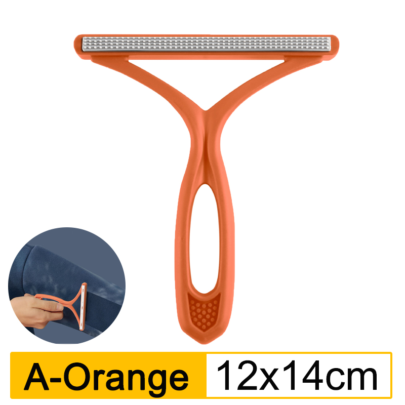 2-IN-1 Double-sided Lint Remover Handle Shaver Brushes for Clothes Carpet Sweater Pet Fur Hair Catcher Scrapers Cleaning Tools: green