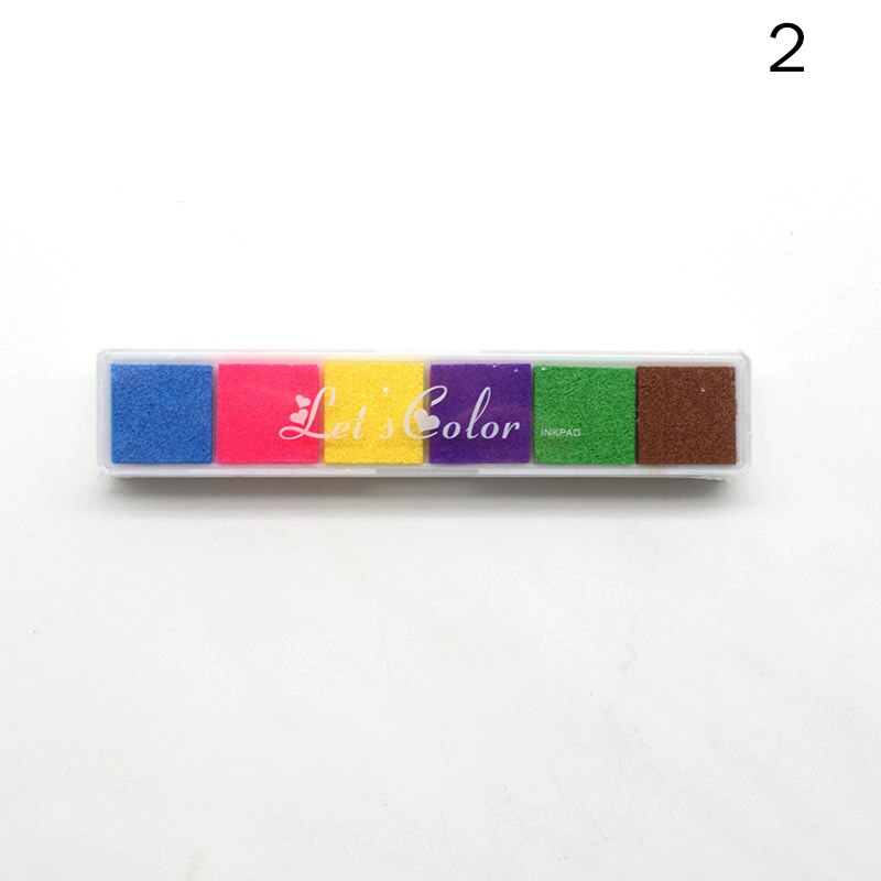 Non-Toxic Gradient Color Ink Pad Inkpad Rubber Stamp Oil Based Finger Print Nice for Children Stamp DIY Art HUG-Deals