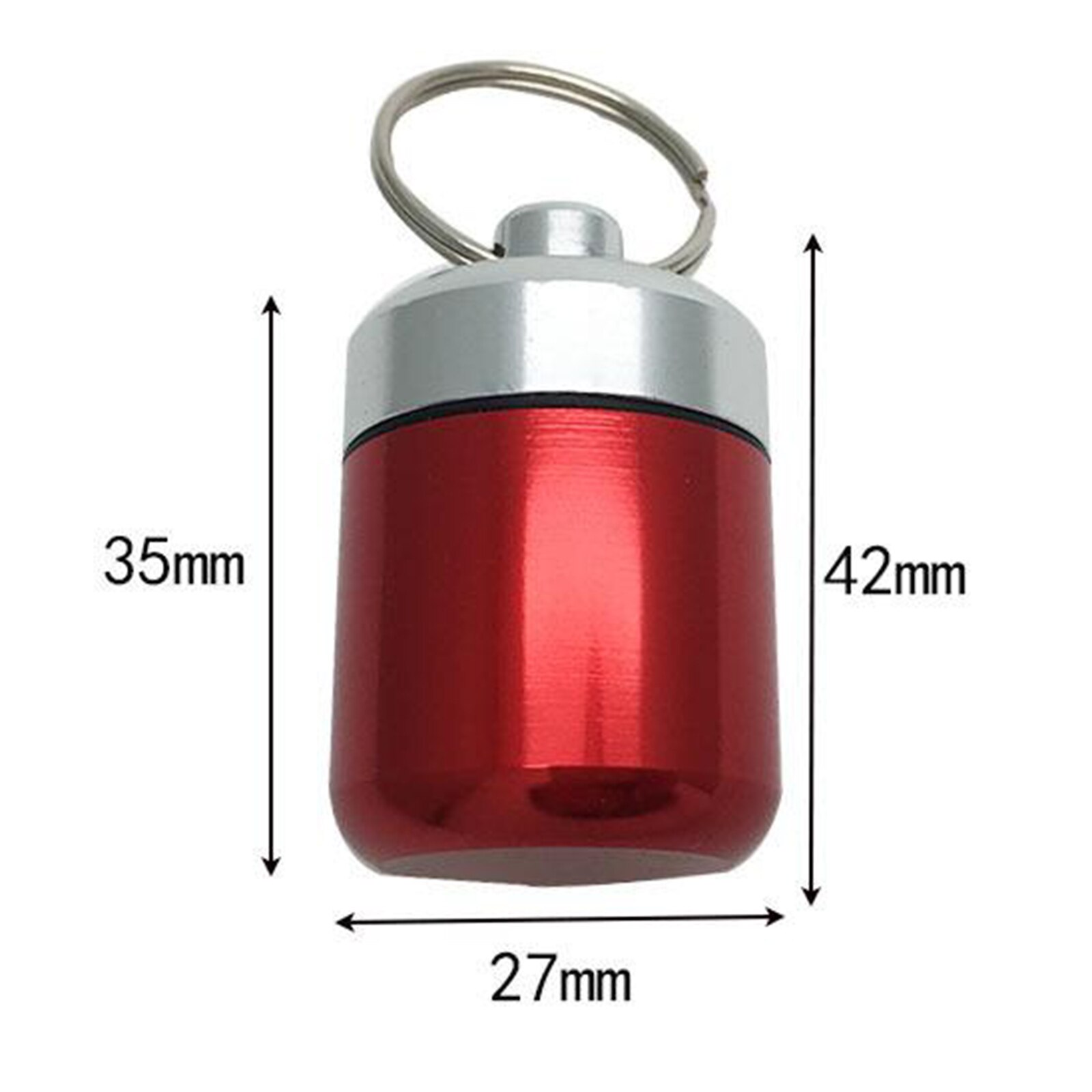 Waterproof Aluminum Pill Box Case Container Keychain Pill Carrier Metal Pill Container Mini Pill Box Organizer