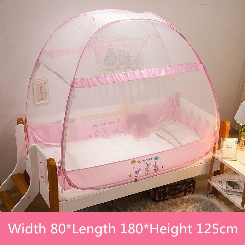 Wieg Klamboe Cartoon Opvouwbare Draagbare Outdoor Camping Tent Voor Peuter Baby Baby Klamboe Luifel 3 Deuren: rabbit 80x180x125cm