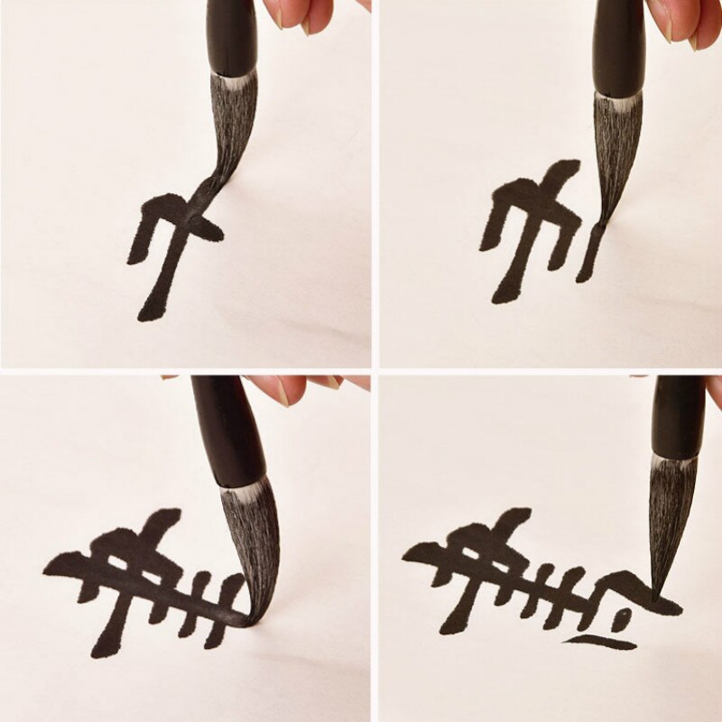 3 Pcs Wolf Haar Borstel Set Tinta China Chinese Huzhou Kalligrafieborstel Caligrafia Meerdere Haar Schilderen Schrijven Borstel Pen