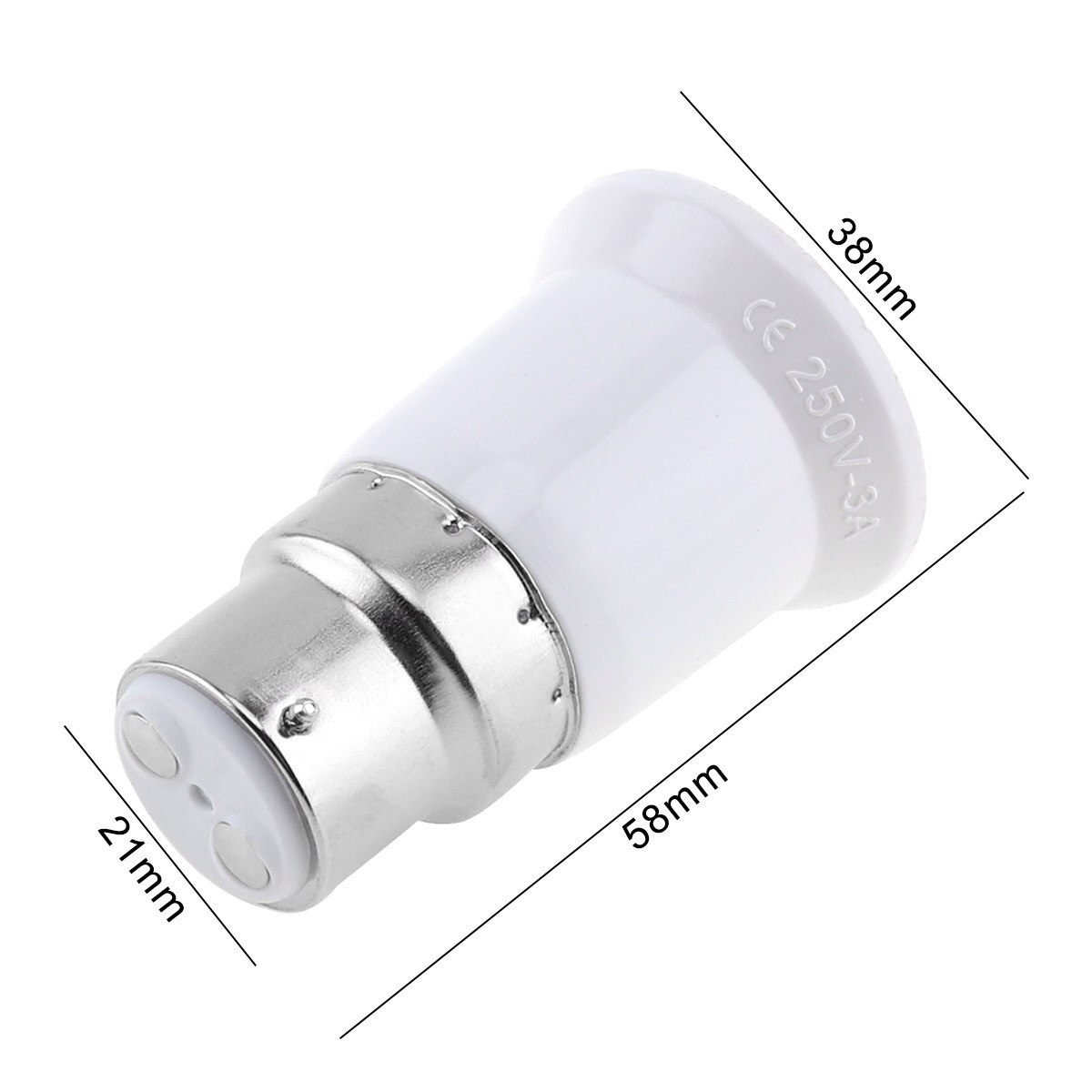 5 stk/parti  b22 to e27 e14 toe 27 led pære sokkel adapter universal lyskonverter lampe fatning holder led pære fatninger  e27 skrue pære