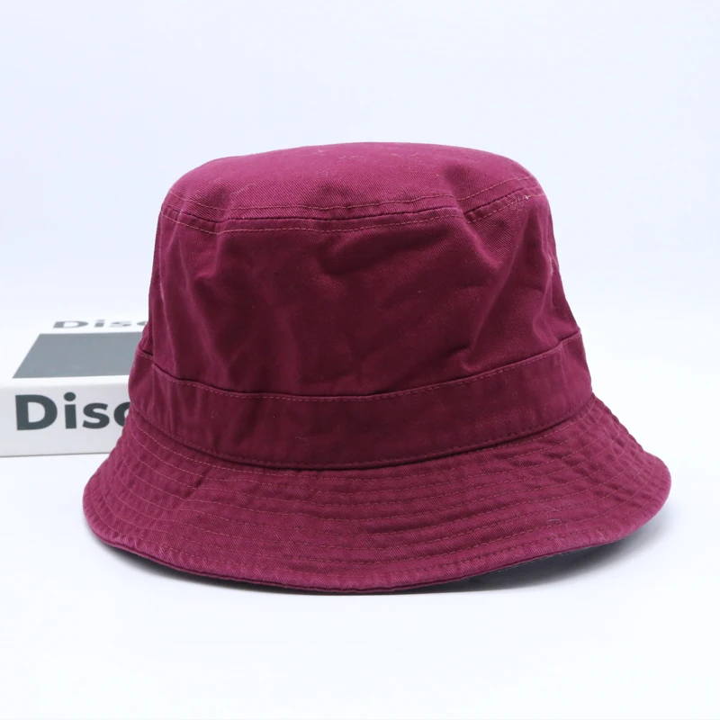 Grote Kop Plus Size Emmer Muts Voor Mannen Puur Katoen Panama Visser Hoed Koreaanse Man Vrouwen 59Cm 60Cm 62Cm 63Cm Zonnehoed: M / Bordeaux