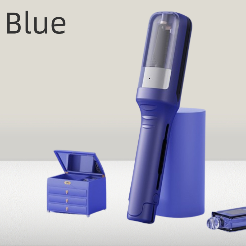 Cortadora de pelo dividida para mujer, Máquina para cortar cabello inalámbrica con extremos abiertos, seco, dañado, quebradizo, , automática: Azul